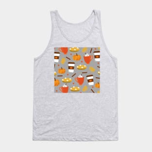 love pumpkin spice grey gray Tank Top